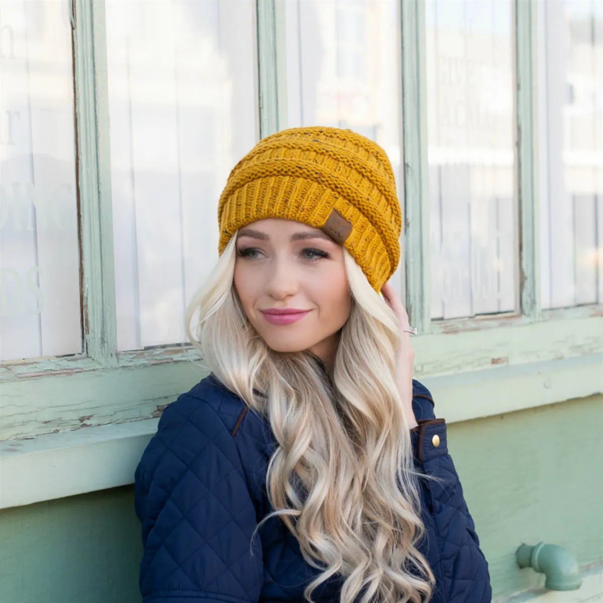 CC Cozy Confetti Cable Knit Skully Beanies Hats sold by Roxie’s Picks product image thumbnail 5