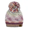 CC Multi-Color Yarn Beanie with Pom sold by Roxie’s Picks