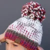 CC Multi-Color Yarn Beanie with Pom sold by Roxie’s Picks