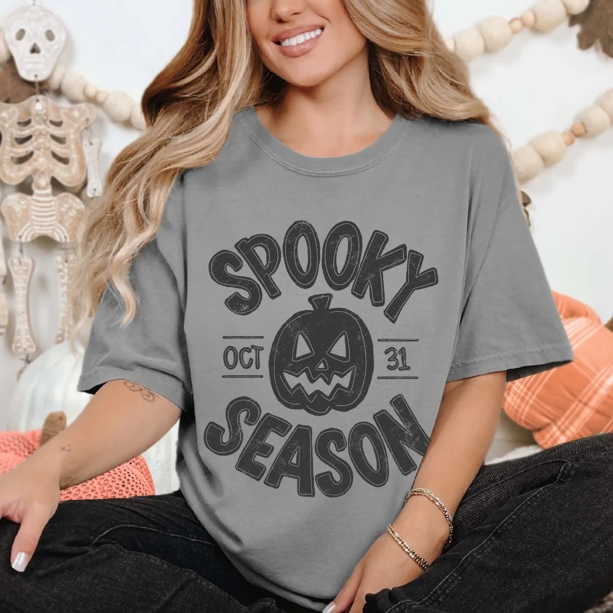 Spooky Season Pumpkin Comfort Color Graphic Tee sold by Roxie’s Picks product image thumbnail 2