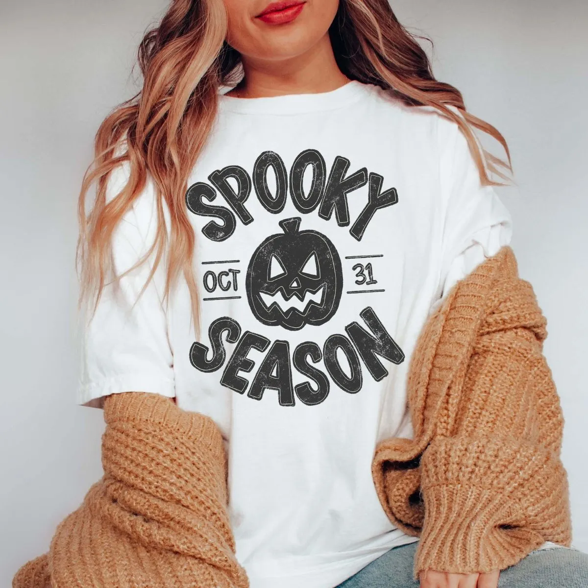 Spooky Season Pumpkin Comfort Color Graphic Tee sold by Roxie’s Picks product image thumbnail 3