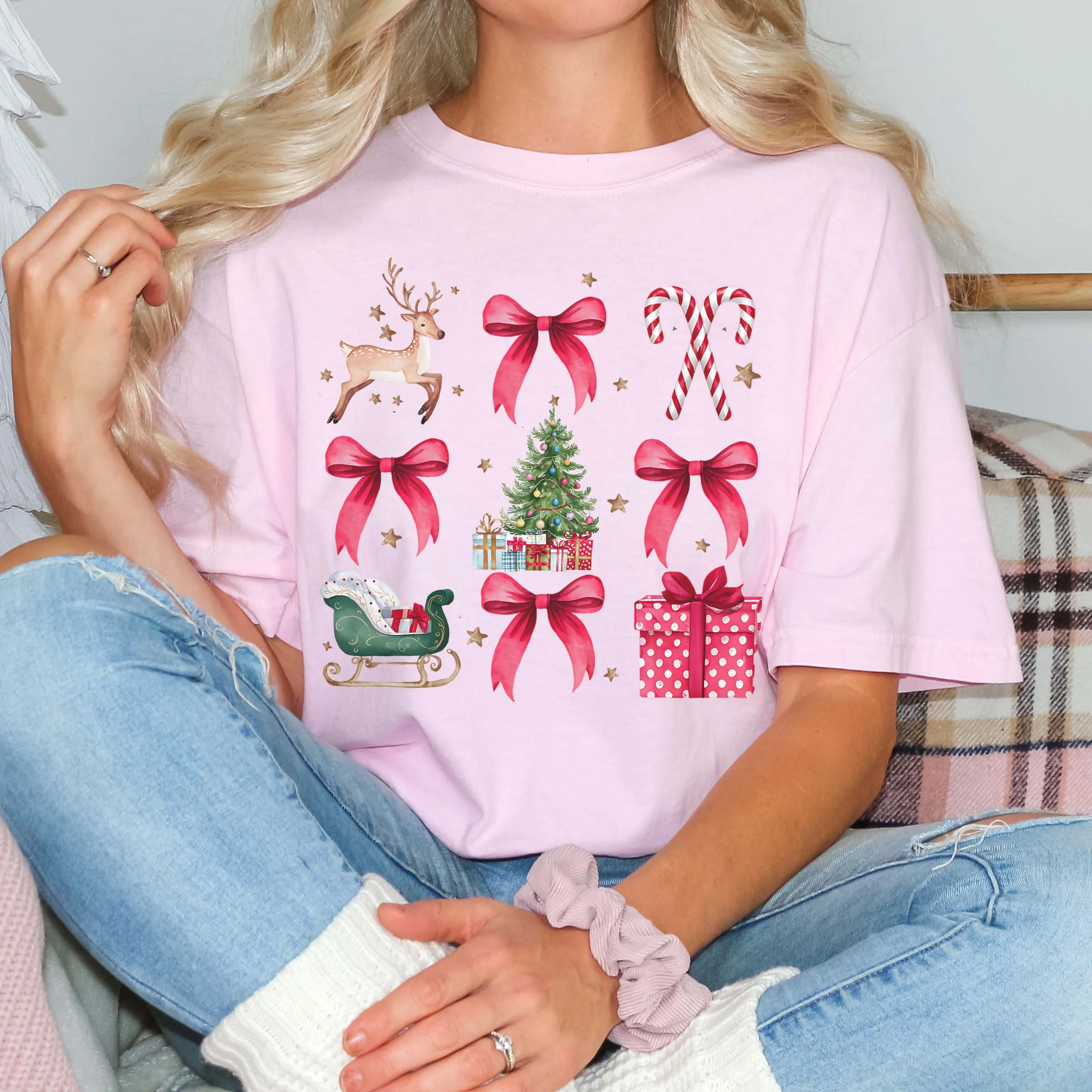 Christmas Collage Comfort Color Graphic Tee sold by Roxie’s Picks product image thumbnail 2