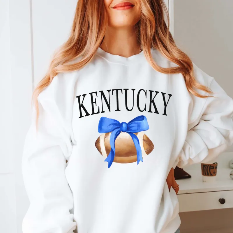 Custom Football Team With Bow Sweatshirts sold by Roxie’s Picks