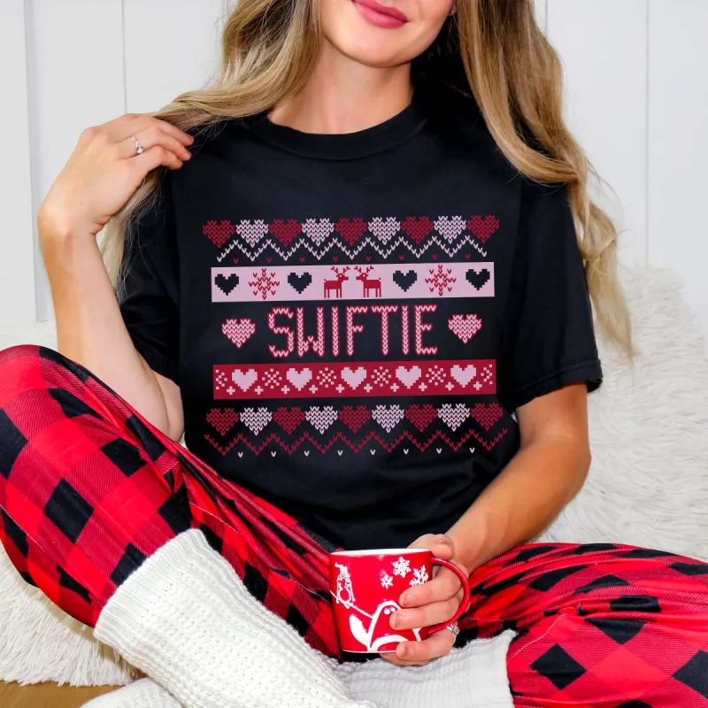 Swiftie Ugly Sweater Comfort Color Graphic Tee sold by Roxie’s Picks