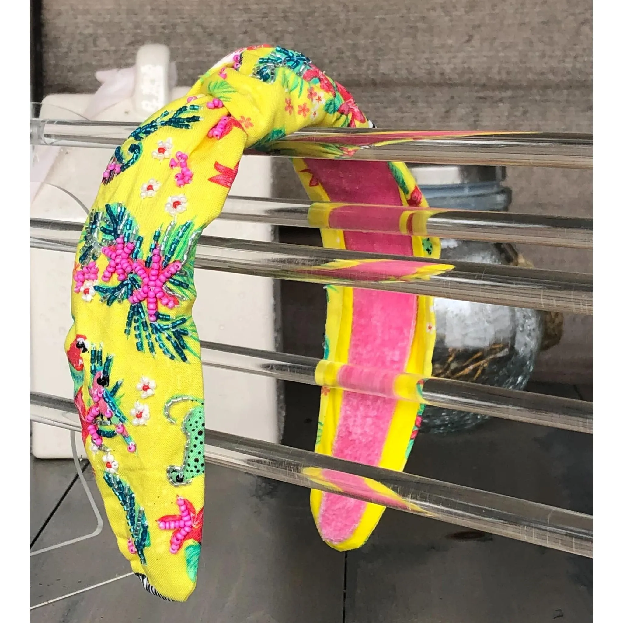 Tropical Bliss Seed Beaded Top Knot Headband -Exclusive OBX Prep sold by Roxie’s Picks product image thumbnail 4