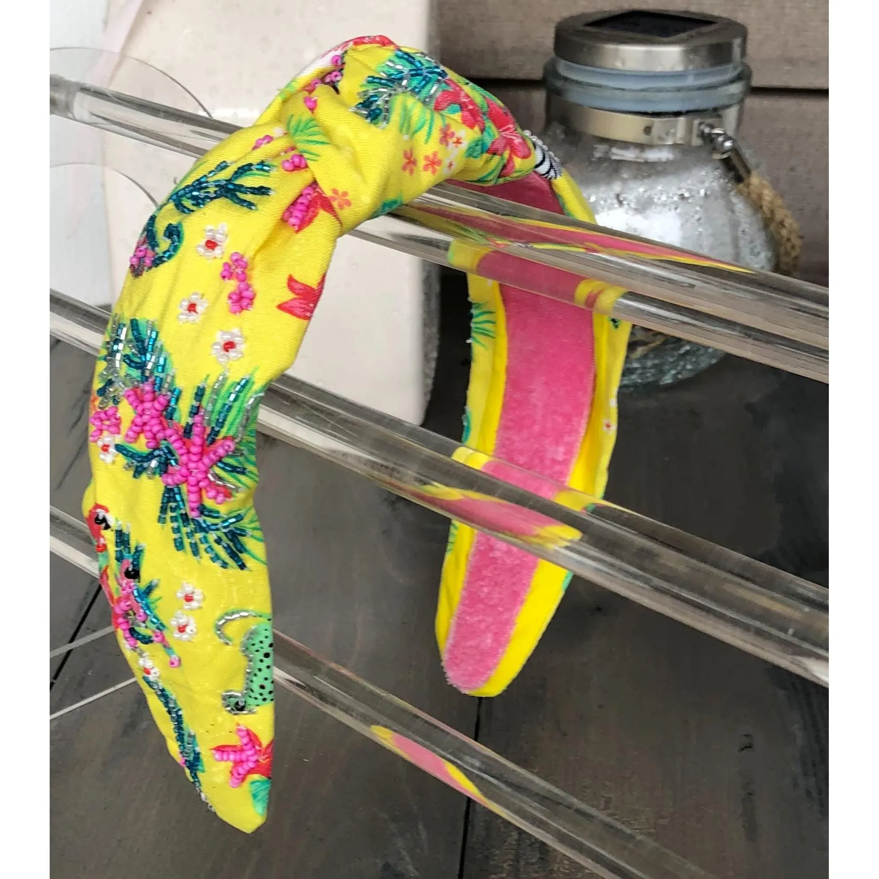 Tropical Bliss Seed Beaded Top Knot Headband -Exclusive OBX Prep sold by Roxie’s Picks