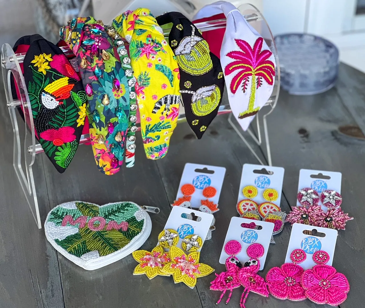 Tropical Bliss Seed Beaded Top Knot Headband -Exclusive OBX Prep sold by Roxie’s Picks product image thumbnail 5