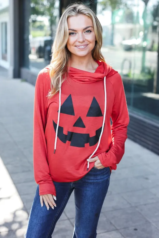 Orange Jack-O-Lantern Hoodie (Small only) sold by Roxie’s Picks