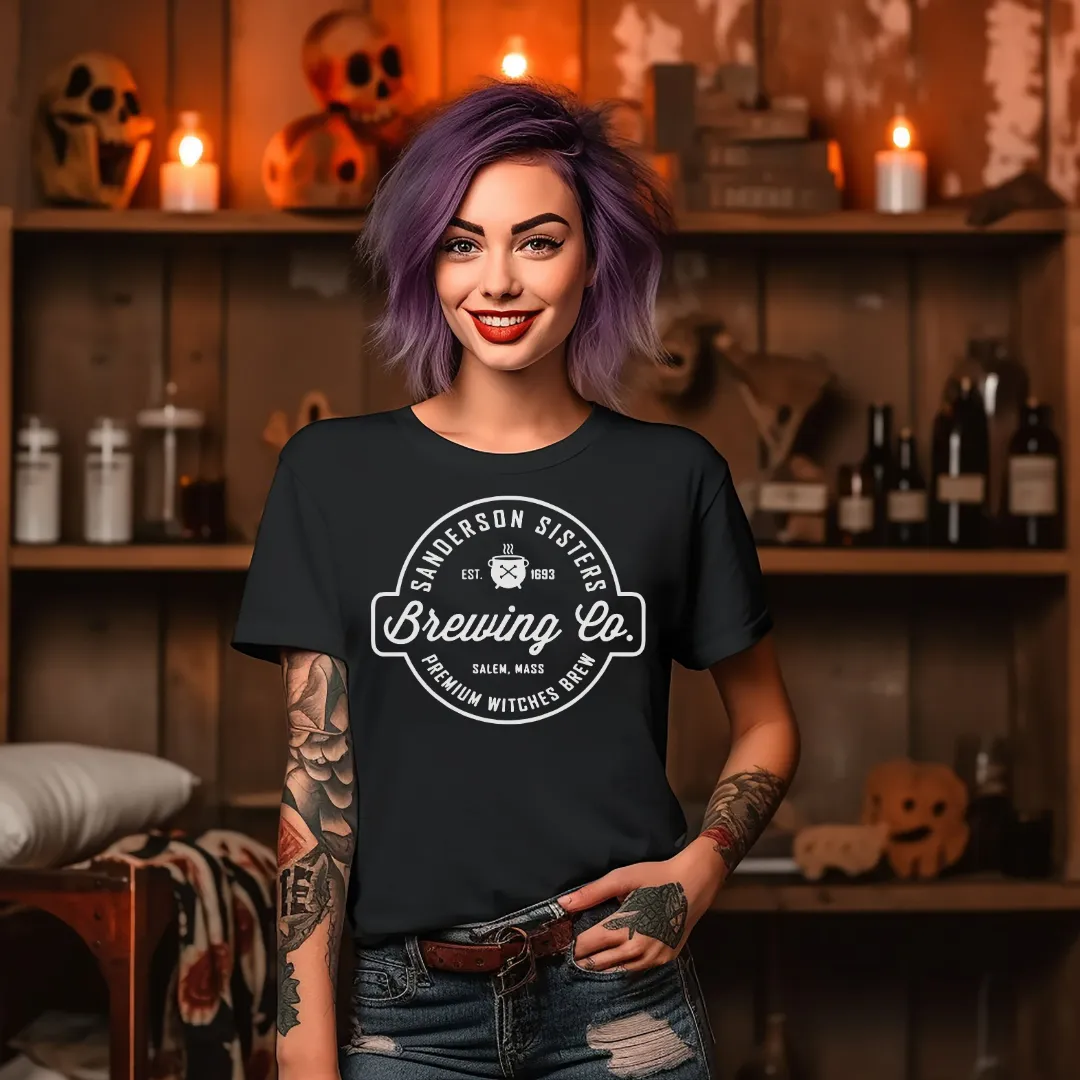 Sanderson Sisters Brewing Co Halloween Graphic Tee sold by Roxie’s Picks product image thumbnail 5