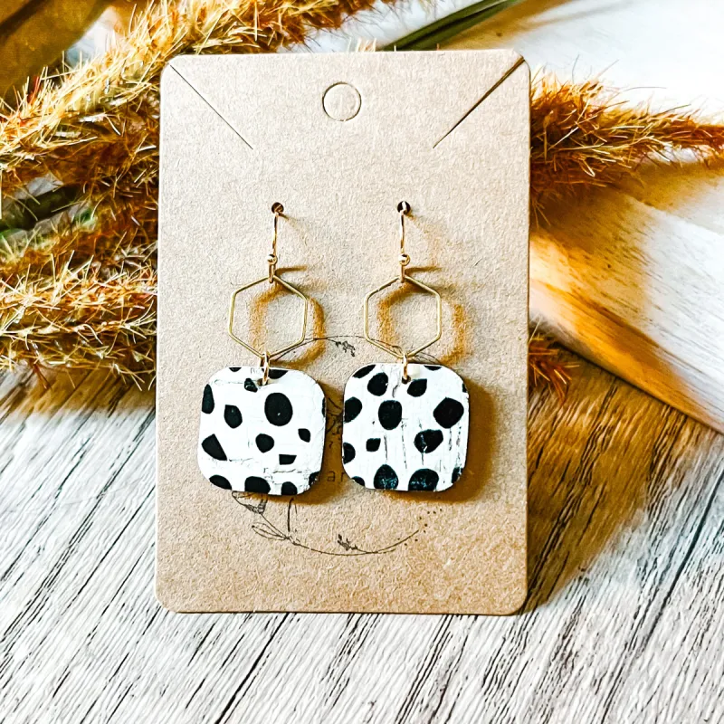 Dalmatian Hexagon Earrings sold by Roxie’s Picks