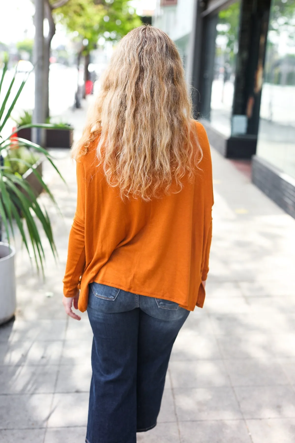 Rust Hacci Dolman Pocketed Sweater Top sold by Roxie’s Picks product image thumbnail 5