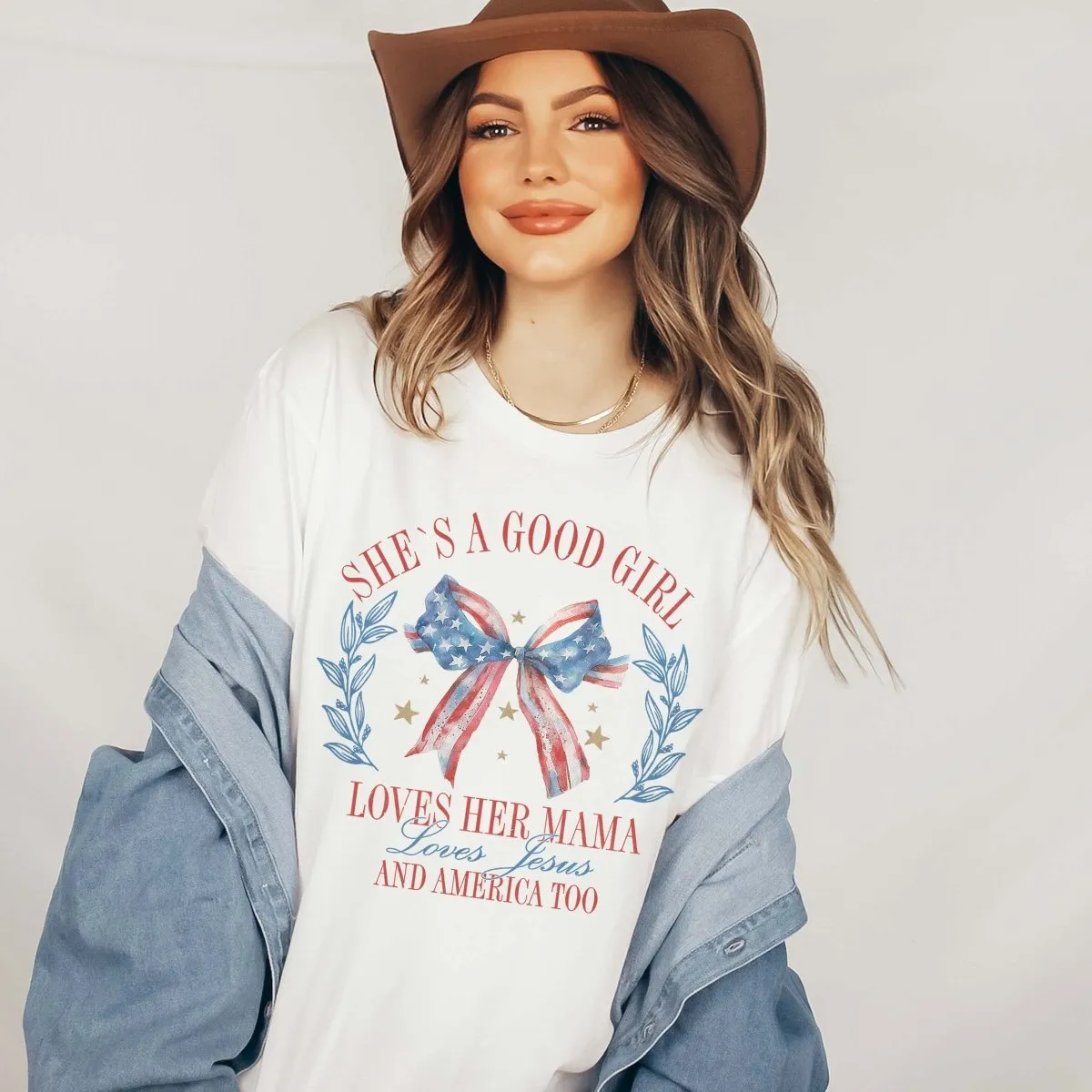 She's A Good Girl Bow Graphic Tee sold by Roxie’s Picks product image thumbnail 5