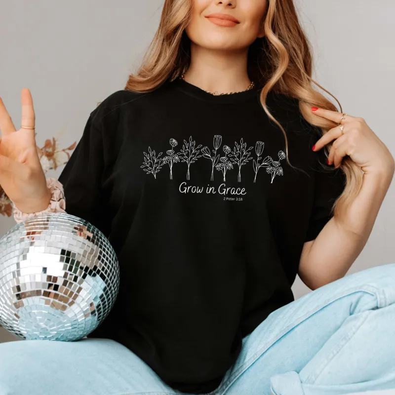 Grow in Grace Comfort Colors Tshirt sold by Roxie’s Picks
