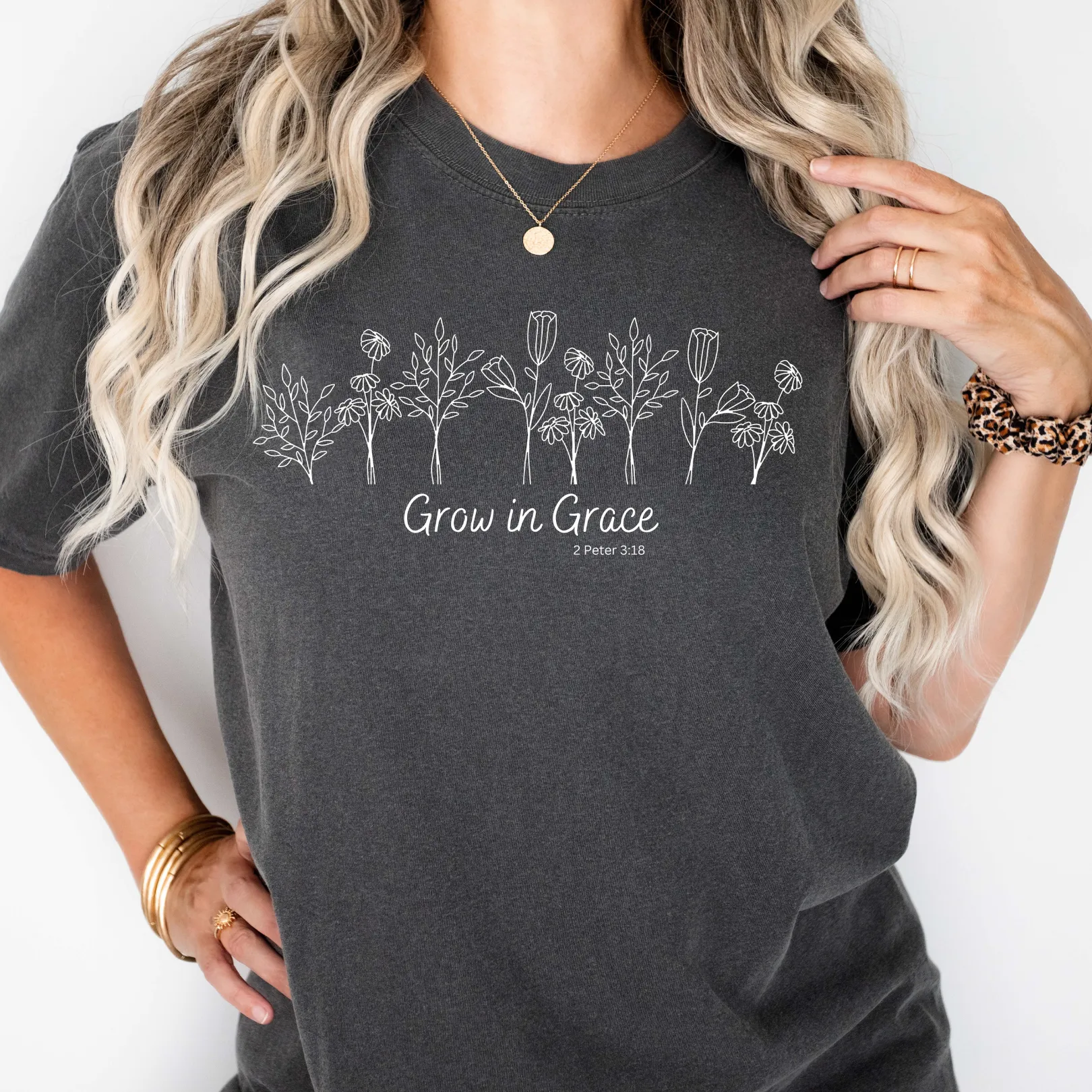 Grow in Grace Comfort Colors Tshirt sold by Roxie’s Picks product image thumbnail 5