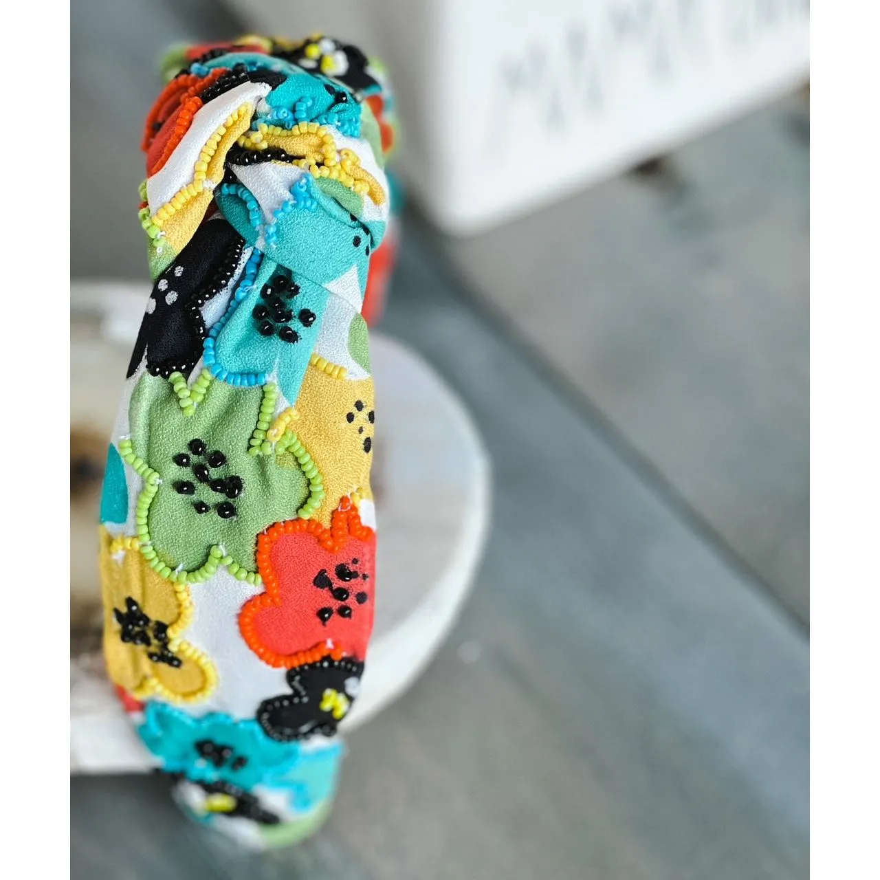 Poppies Seed Beaded Top Knot Headband sold by Roxie’s Picks product image thumbnail 2