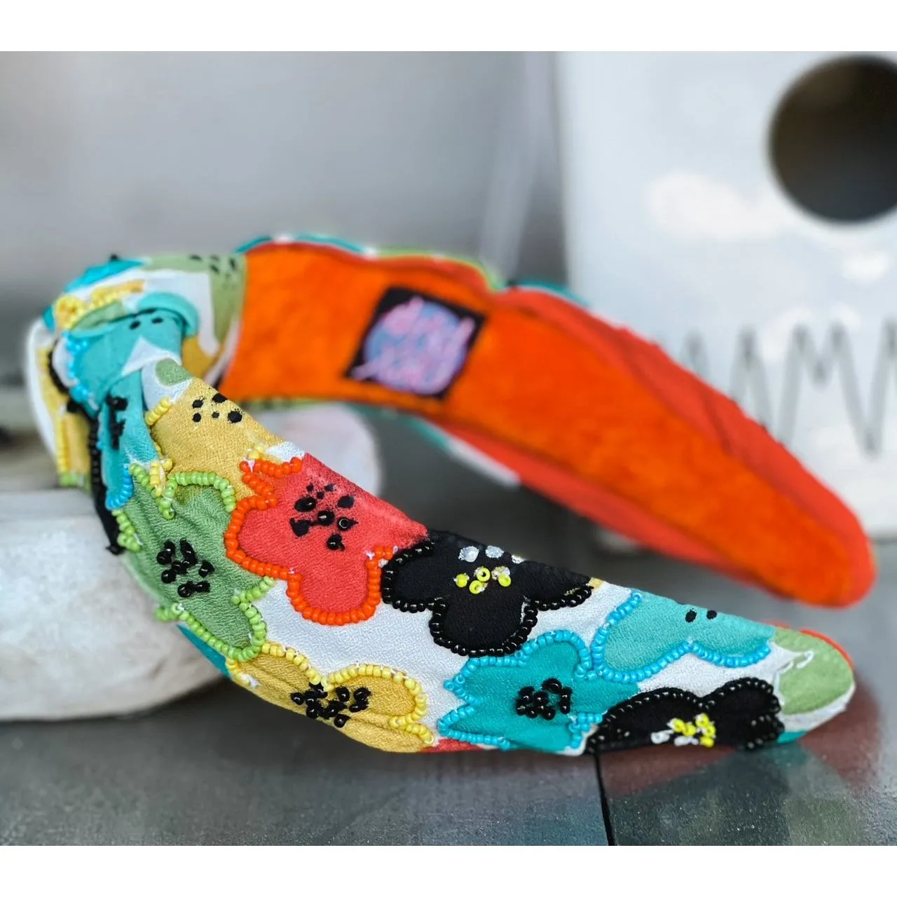 Poppies Seed Beaded Top Knot Headband sold by Roxie’s Picks