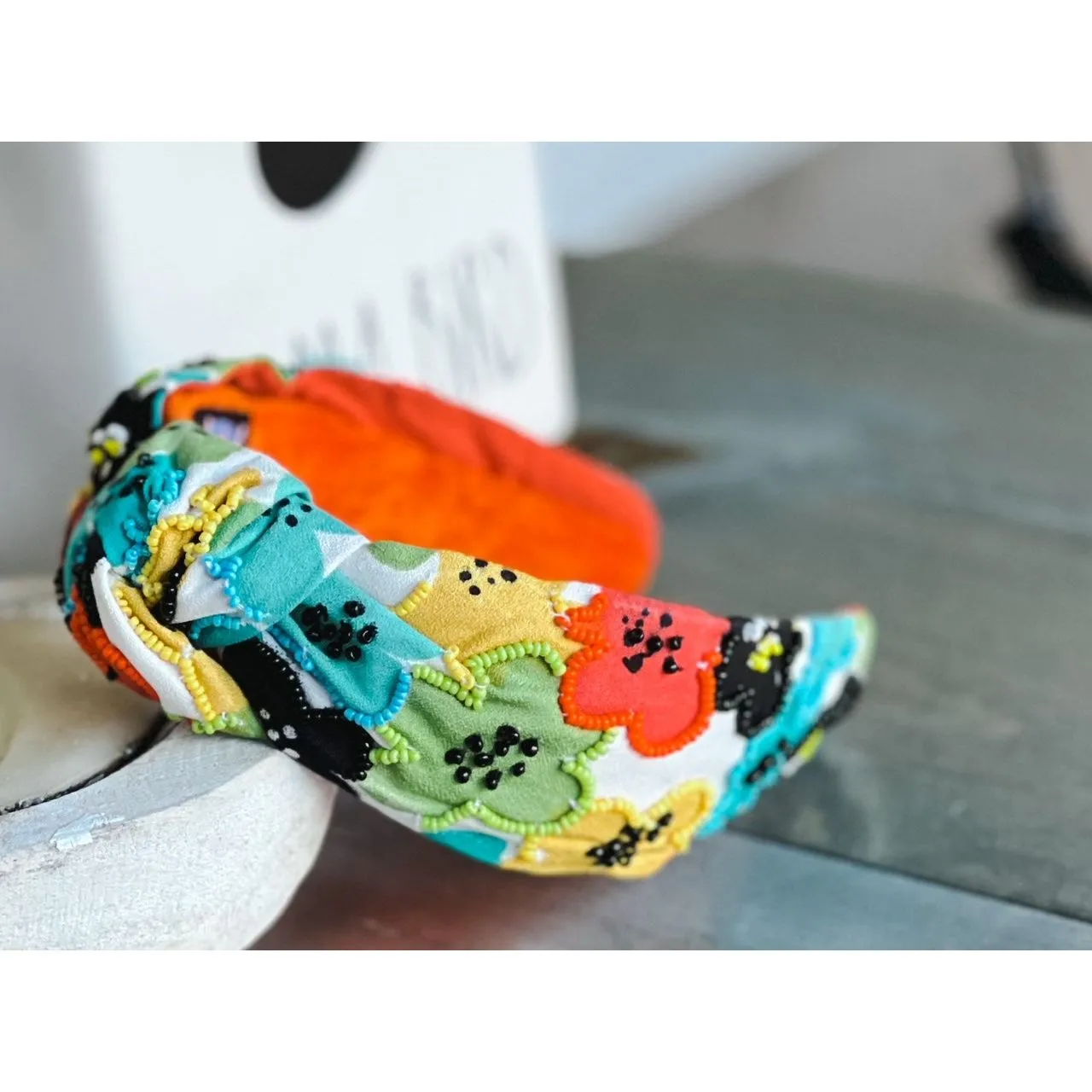 Poppies Seed Beaded Top Knot Headband sold by Roxie’s Picks product image thumbnail 5