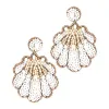 SeaShell Seed Bead & Pearl Drop Earrings sold by Roxie’s Picks