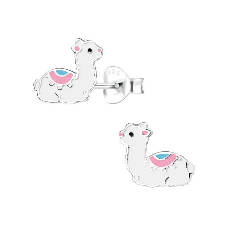 Llama Earrings 925 Sterling Silver Hypoallergenic Earrings for Little Girls sold by Roxie’s Picks