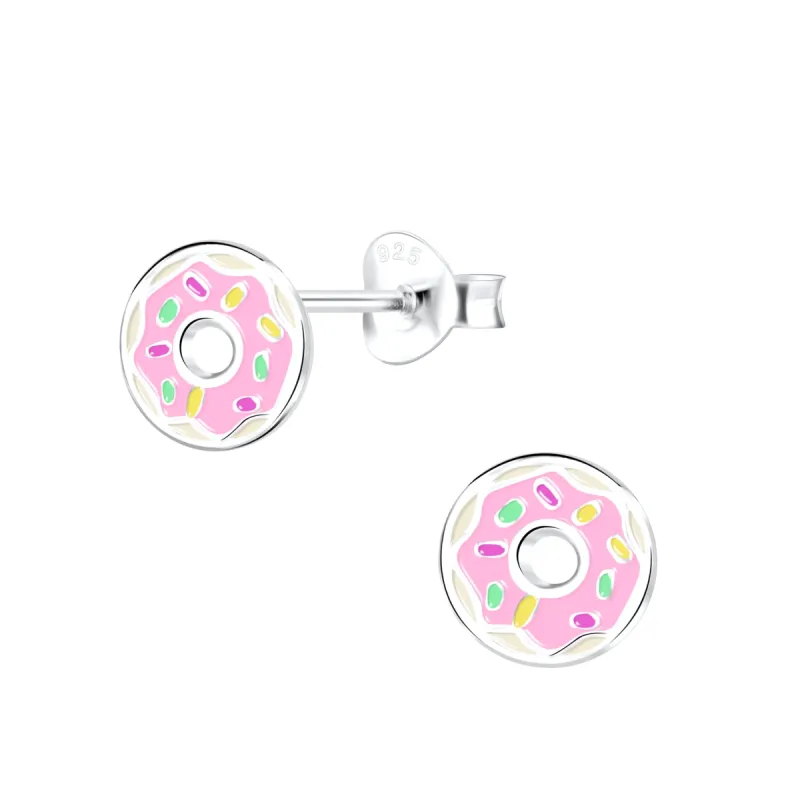 Light Pink Donut Sterling Silver Earrings sold by Roxie’s Picks