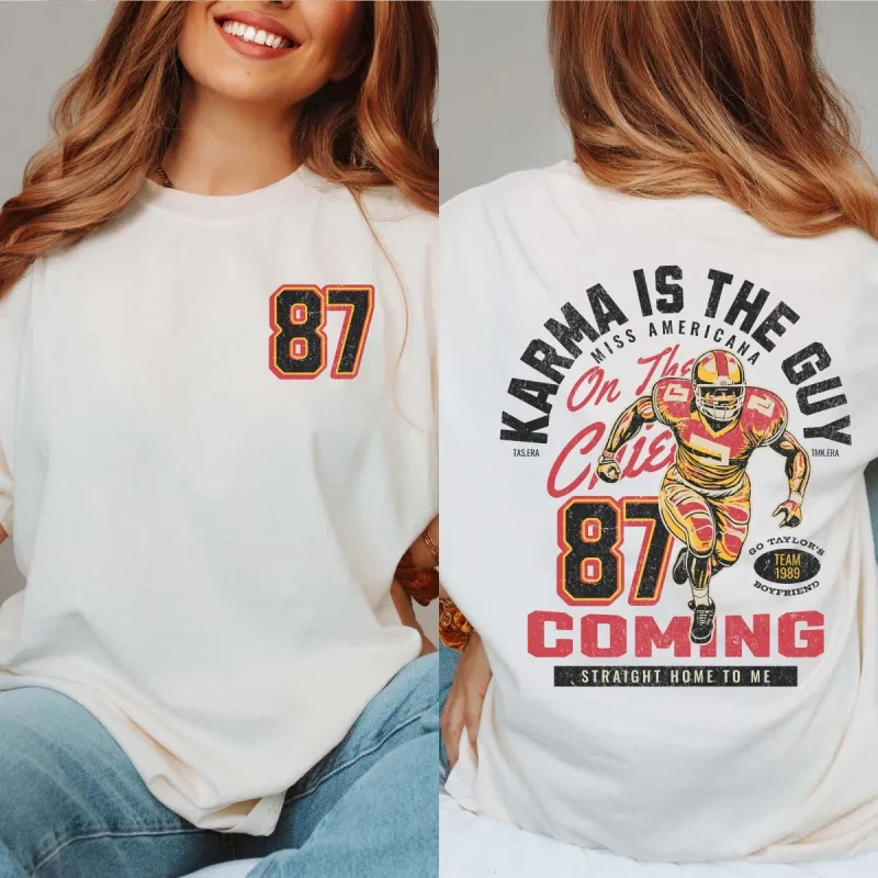 Karma Is The Guy Comfort Color Tee With Front And Back Design sold by Roxie’s Picks