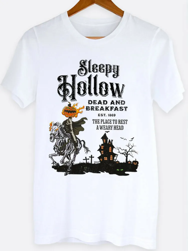 Sleepy Hollow Dead And Breakfast Scary Halloween Graphic Tee sold by Roxie’s Picks product image thumbnail 2
