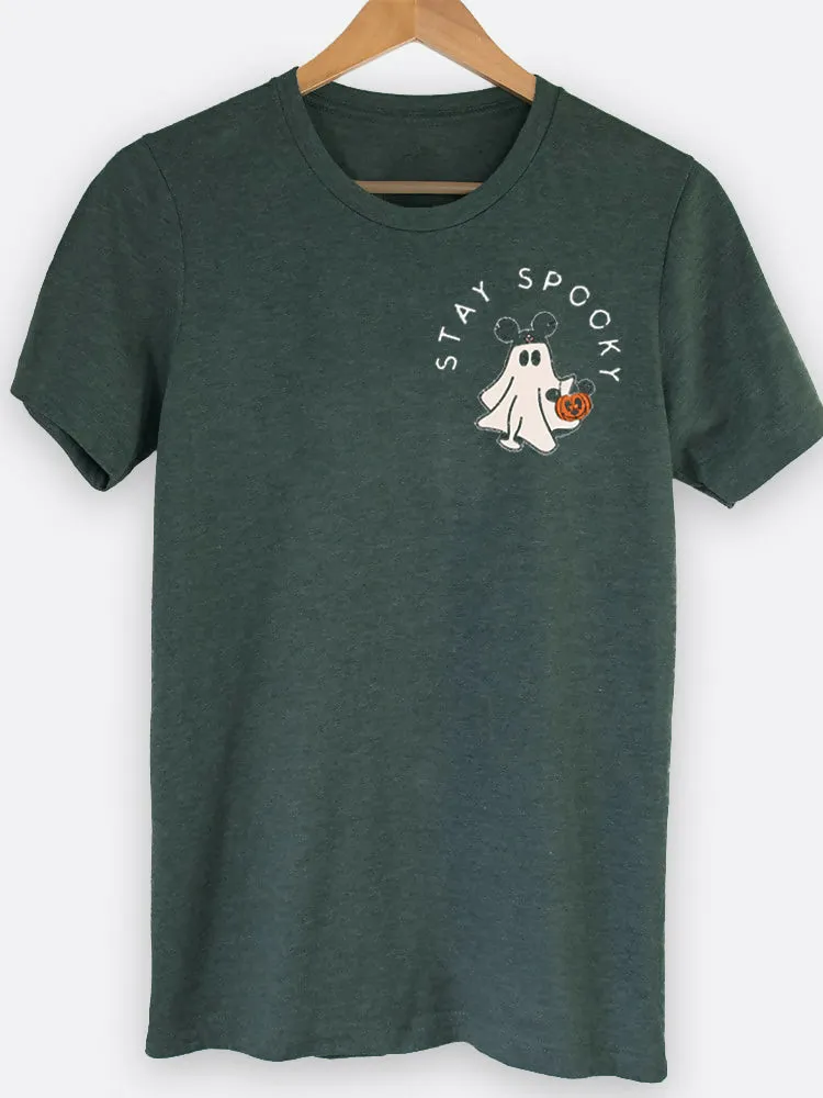 Stay Spooky Pocket Mickey Ghost Trick Or Treat Halloween Graphic Tee sold by Roxie’s Picks product image thumbnail 3