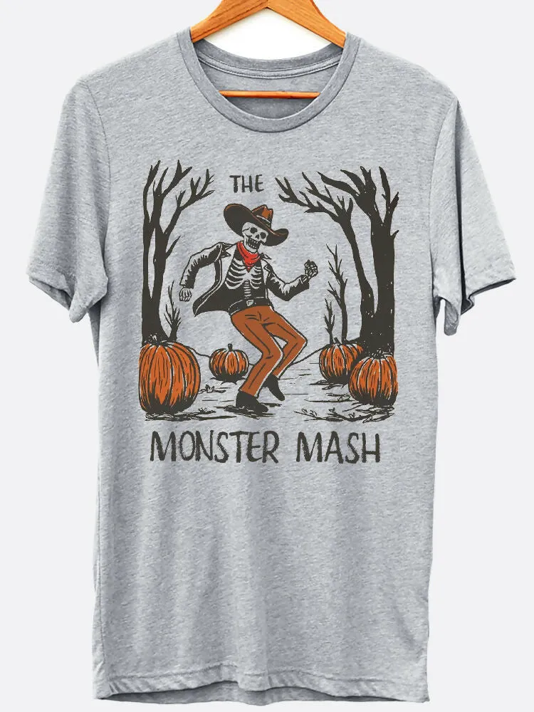 The Monster Mash Western Cowboy Halloween Graphic Tee sold by Roxie’s Picks product image thumbnail 2