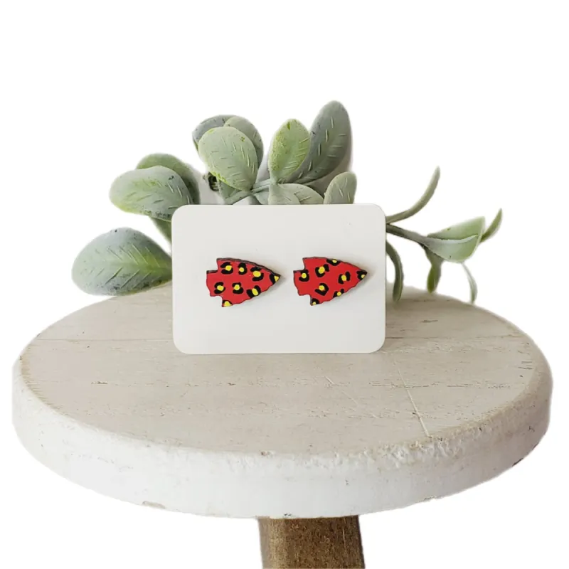 Arrowhead Cheetah Wood Studs sold by Roxie’s Picks