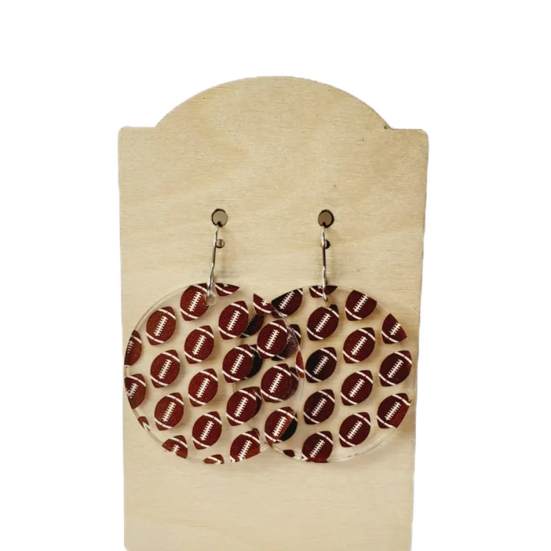 Acrylic Football Earrings sold by Roxie’s Picks