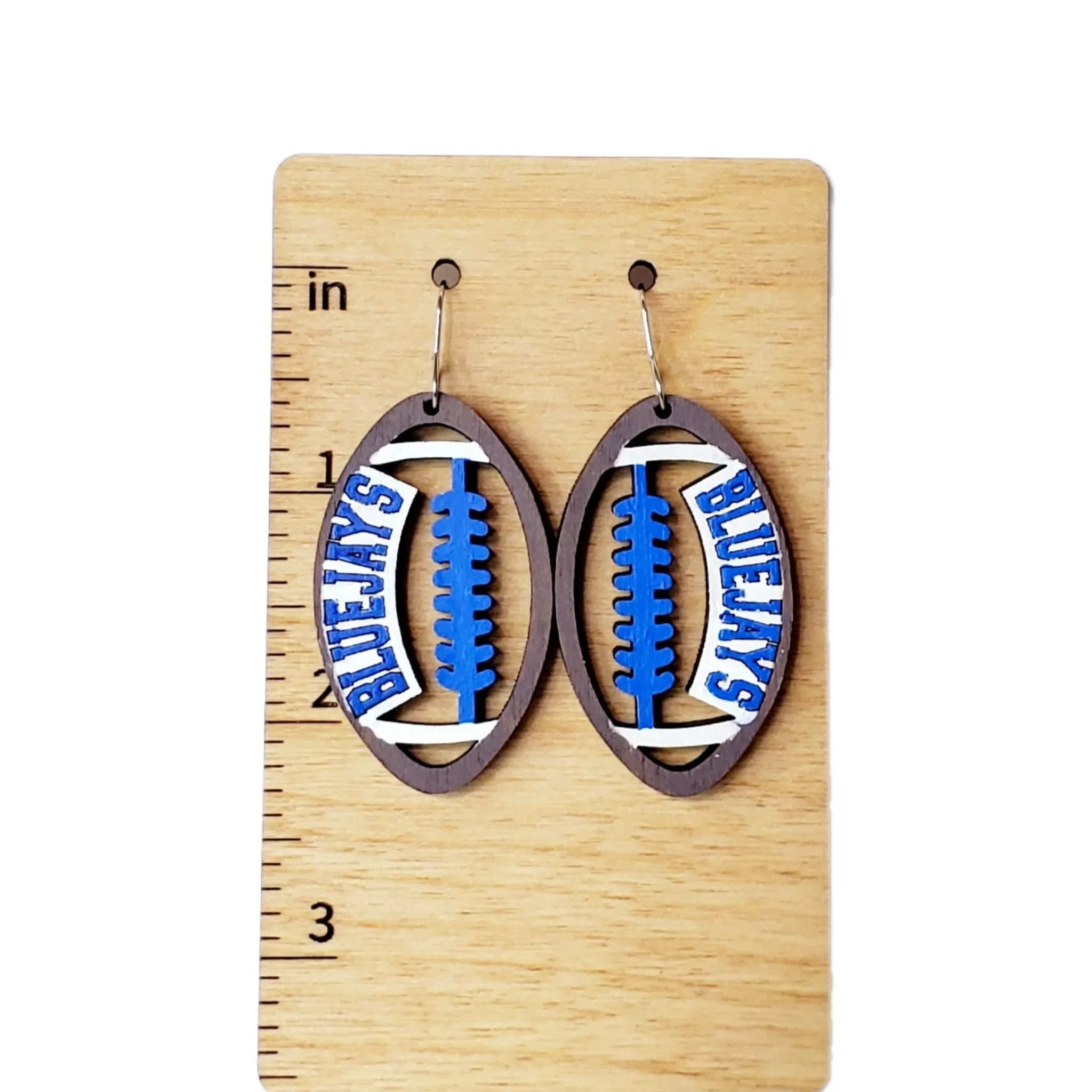 Bluejays Football Earrings sold by Roxie’s Picks