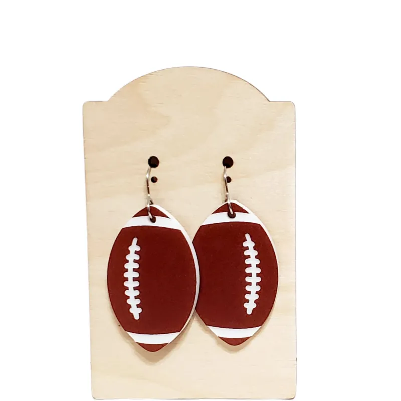 Classic Acrylic Football Earrings sold by Roxie’s Picks