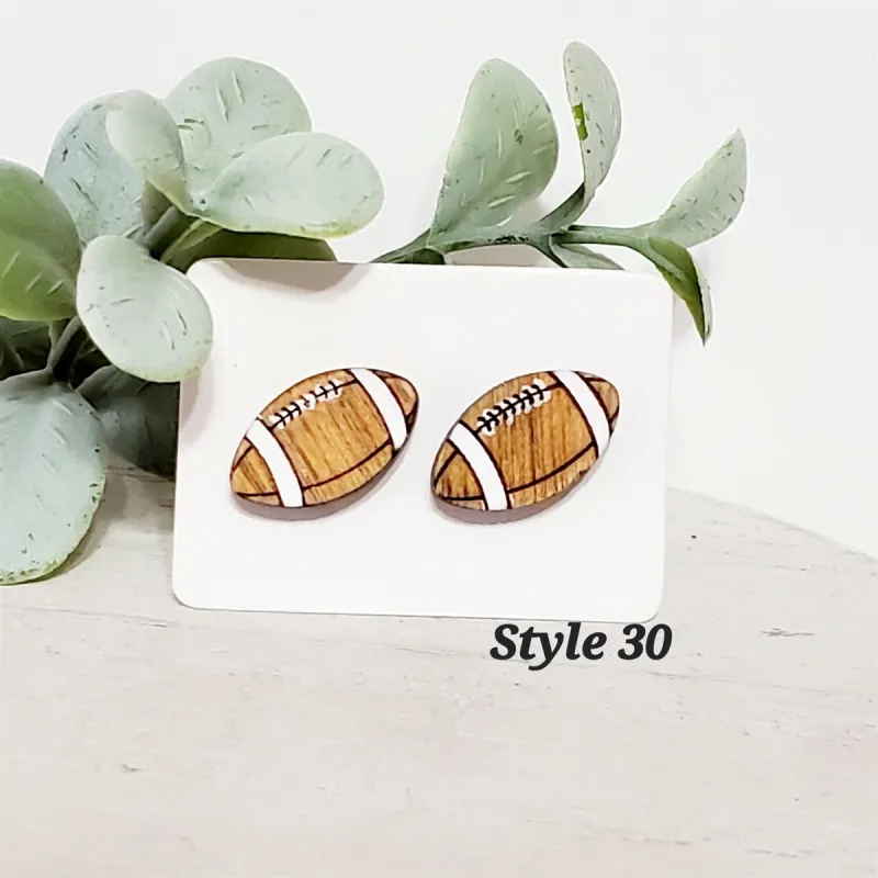 Football Wood Studs sold by Roxie’s Picks