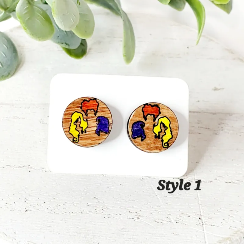 Witch Wood Studs | Style 1 sold by Roxie’s Picks