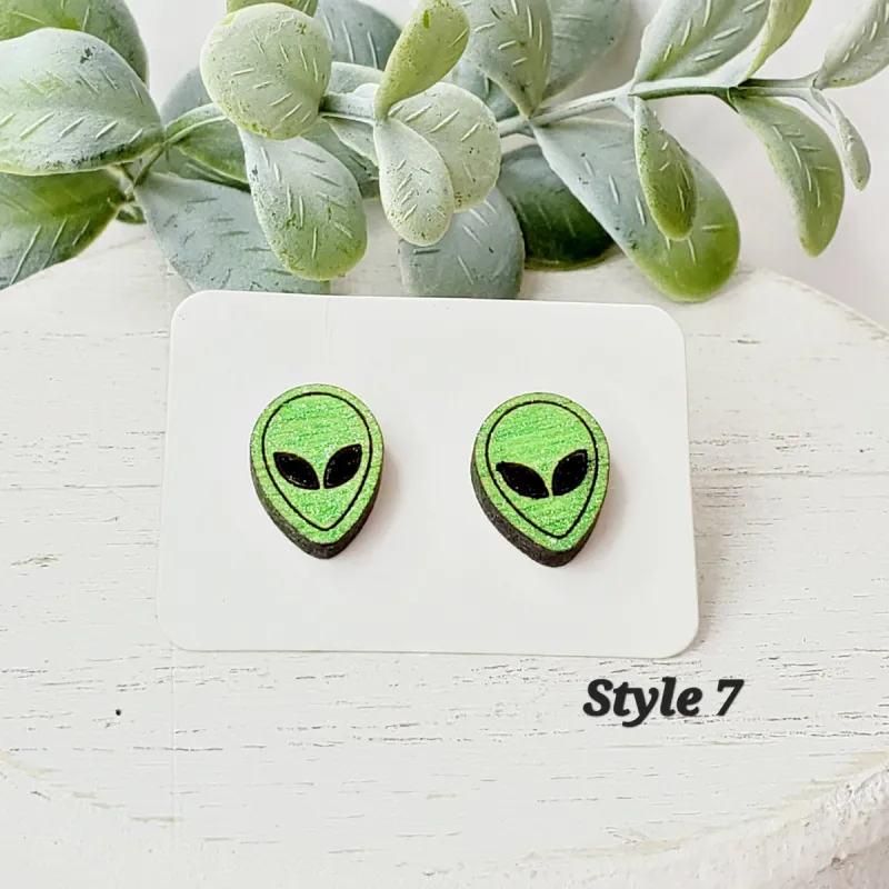 Witch Wood Studs | Style 7 sold by Roxie’s Picks