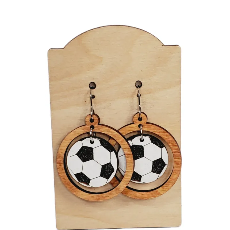 Soccer Hoop Earrings sold by Roxie’s Picks
