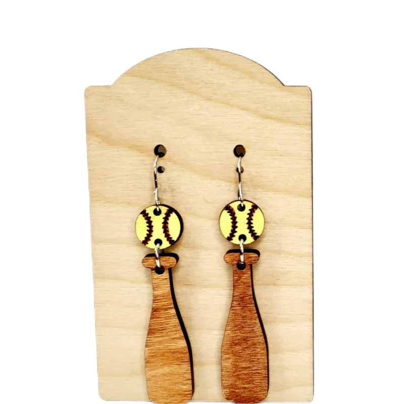 Softball Bat & Ball Earrings sold by Roxie’s Picks