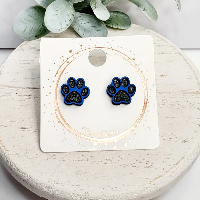 Paw Print Wood Studs | 5 Styles sold by Roxie’s Picks