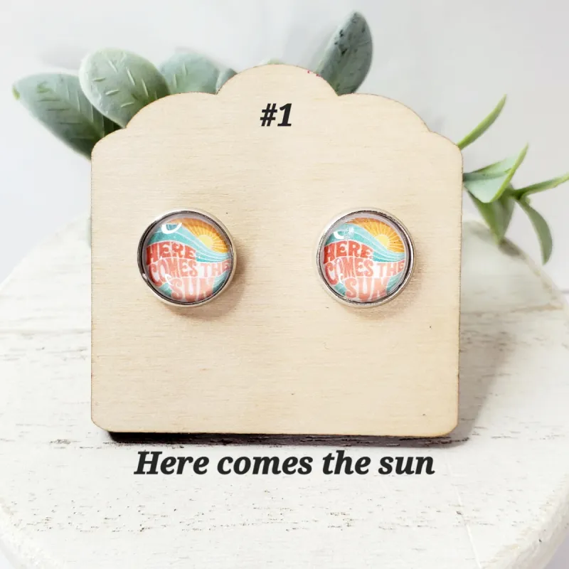 Here Comes the Sun Studs sold by Roxie’s Picks