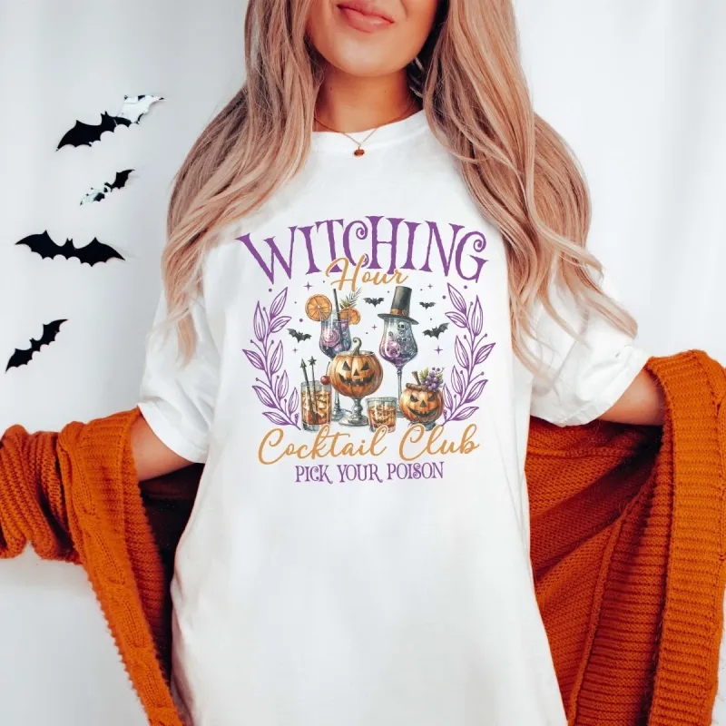 Witching Hour Cocktail Club Bella Graphic Tee sold by Roxie’s Picks