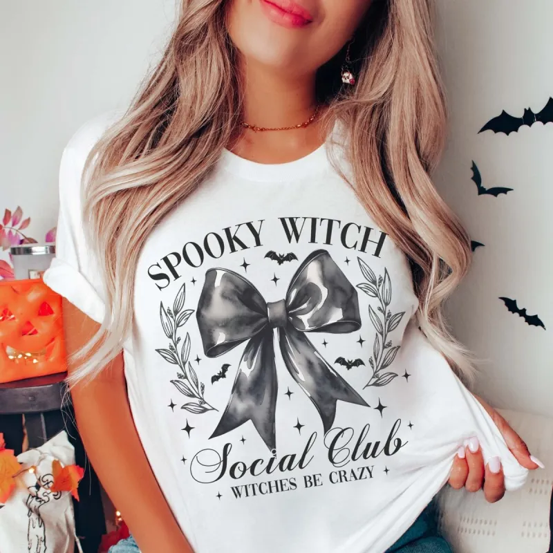Spooky Witch Social Club Bella Graphic Tee made by Roxieโs Picks