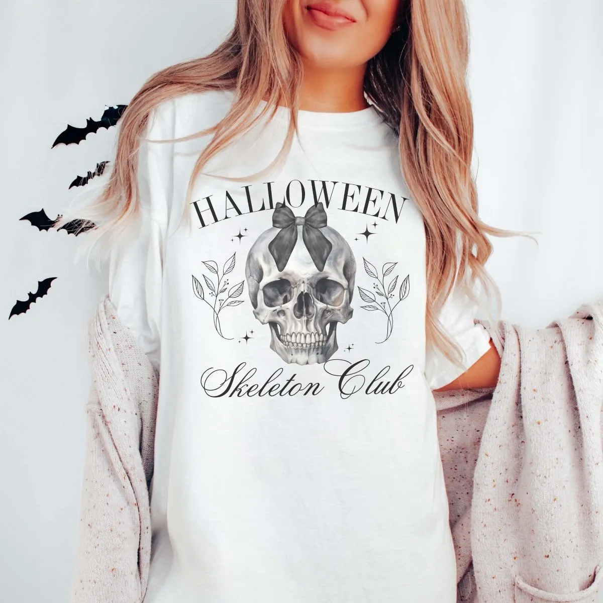 Halloween Skeleton Club Comfort Color Graphic Tee sold by Roxie’s Picks product image thumbnail 2