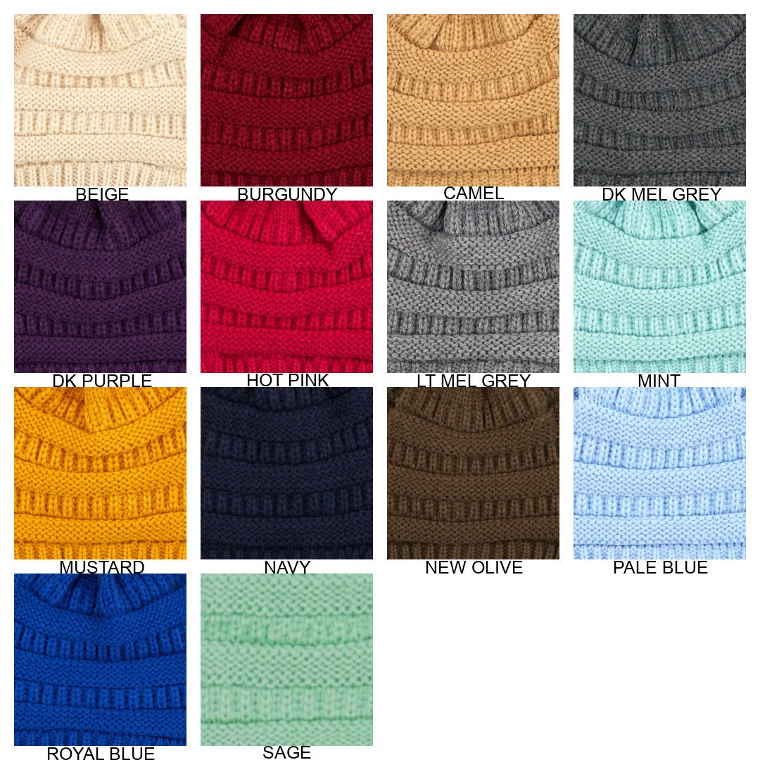 CC Trending Pom School Spirit Colors Beanies Hats sold by Roxie’s Picks product image thumbnail 2