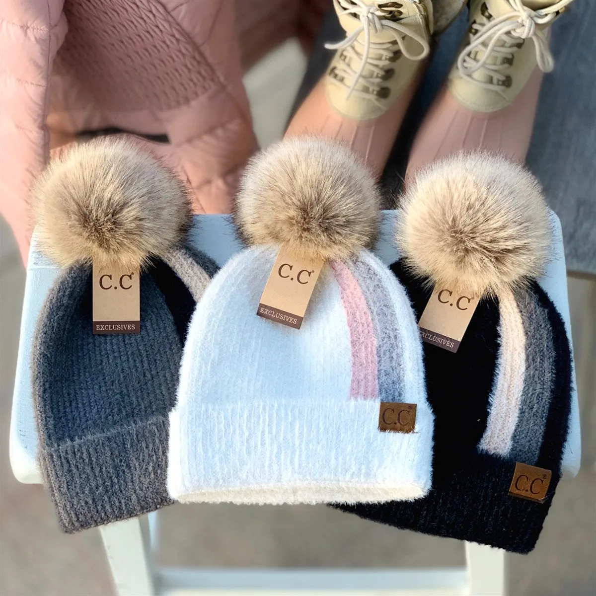 CC Sport Stripe Beanie sold by Roxie’s Picks product image thumbnail 3