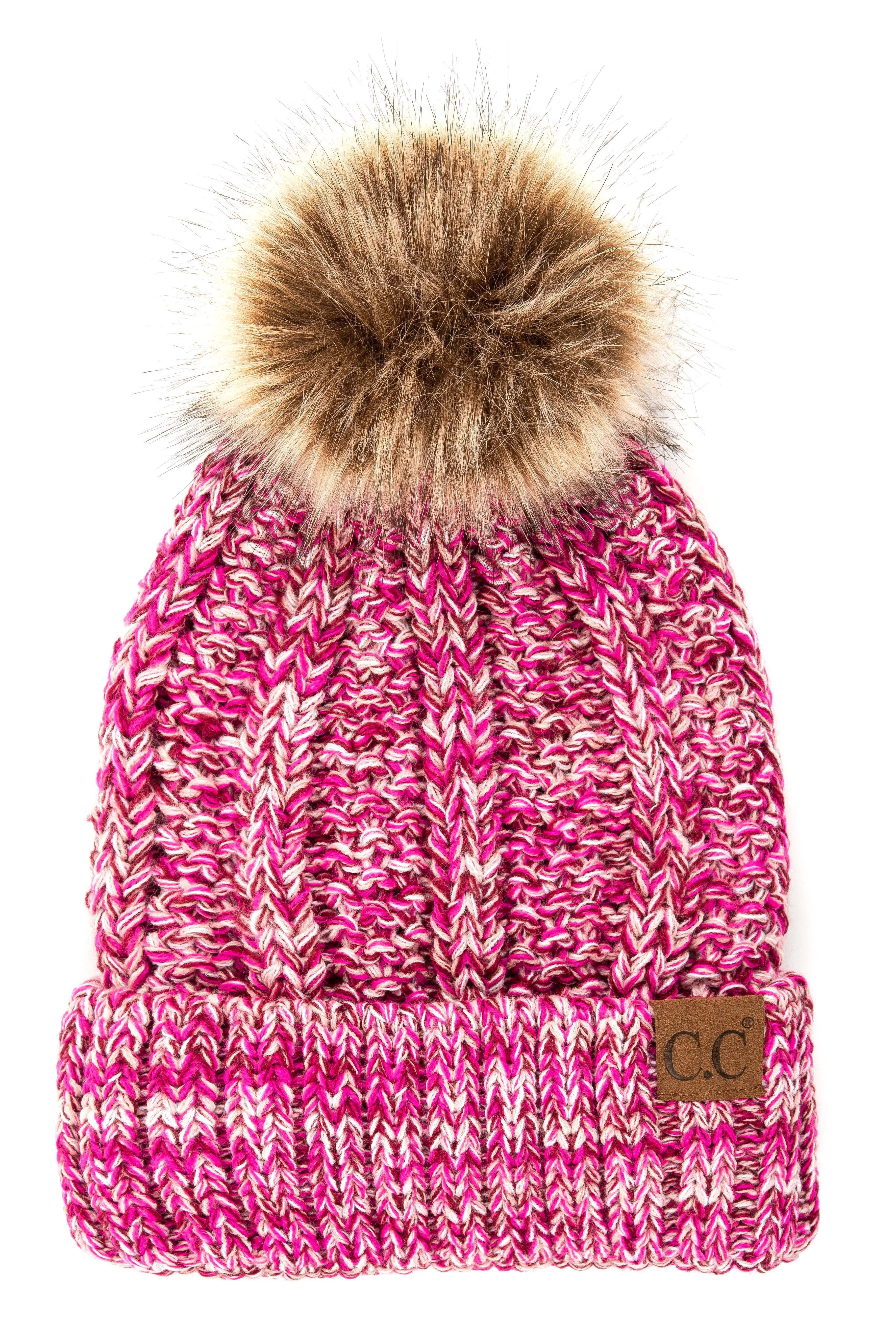 CC Multi-Color Faux Fur Pom Beanie sold by Roxie’s Picks product image thumbnail 5