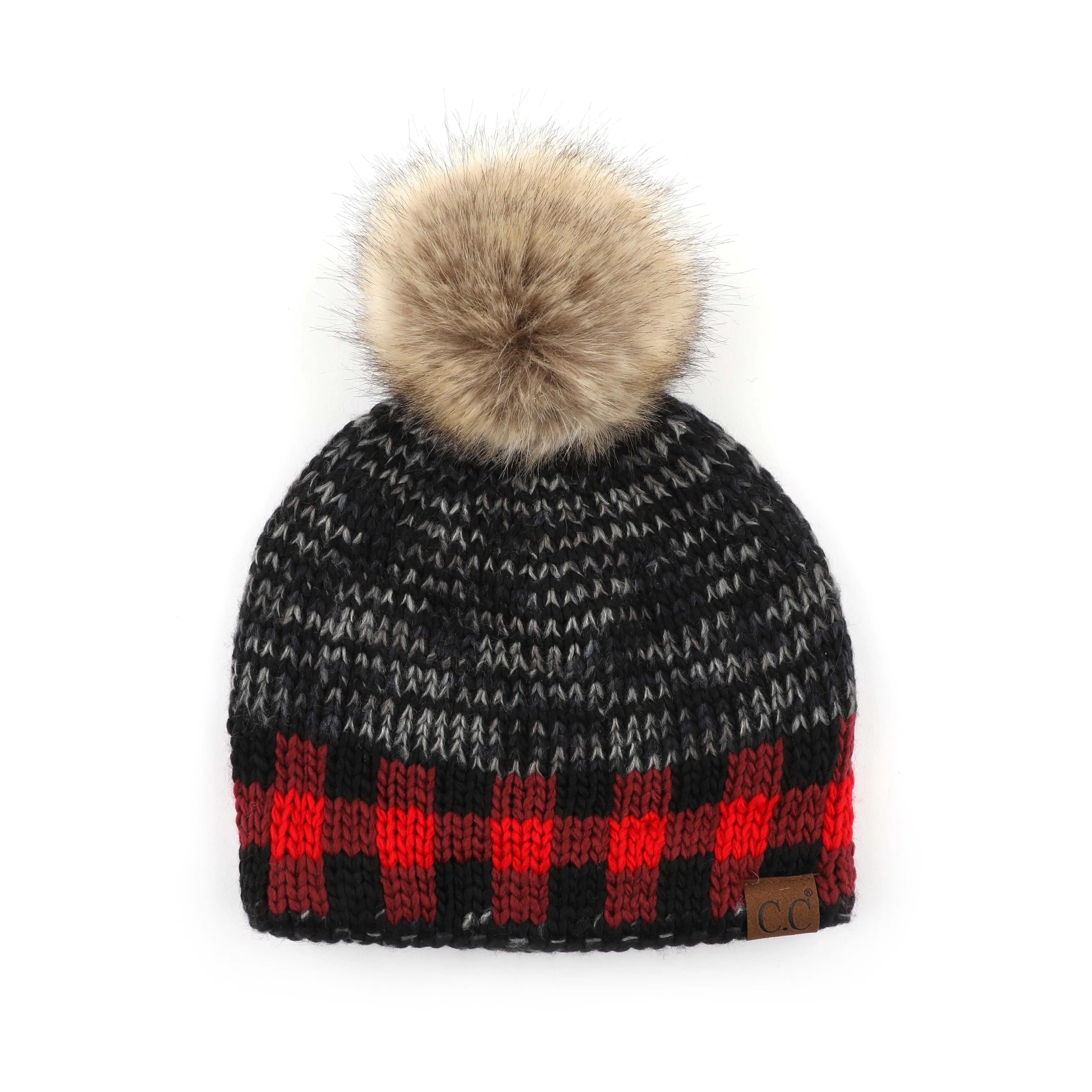 CC Fire Cozy Buffalo Plaid Beanie sold by Roxie’s Picks product image thumbnail 5