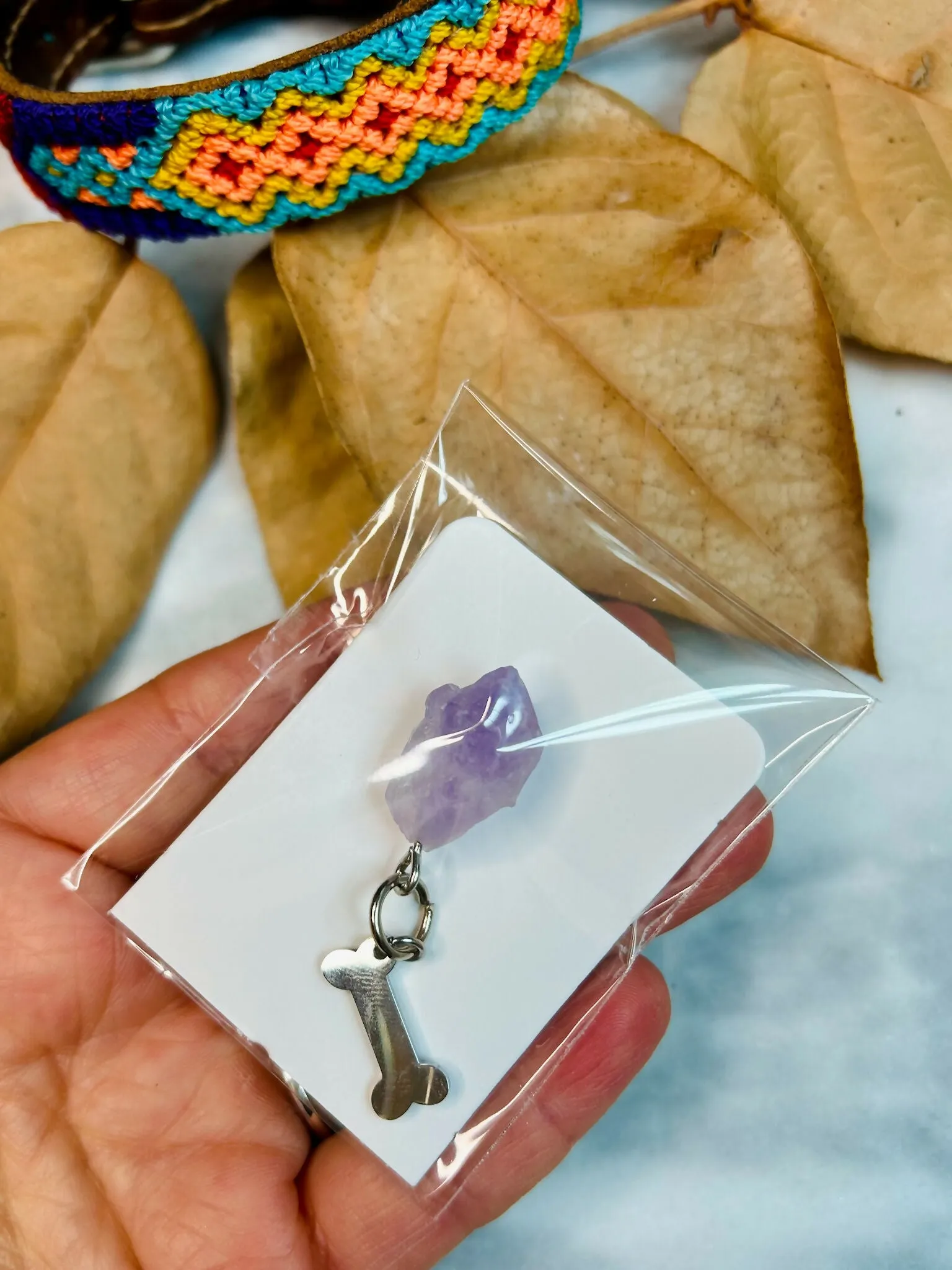 Amethyst Charm for Happy Pets! Dog Charm, Dog Mom charm, Crystal lovers | Holistic healing sold by Roxie’s Picks product image thumbnail 2