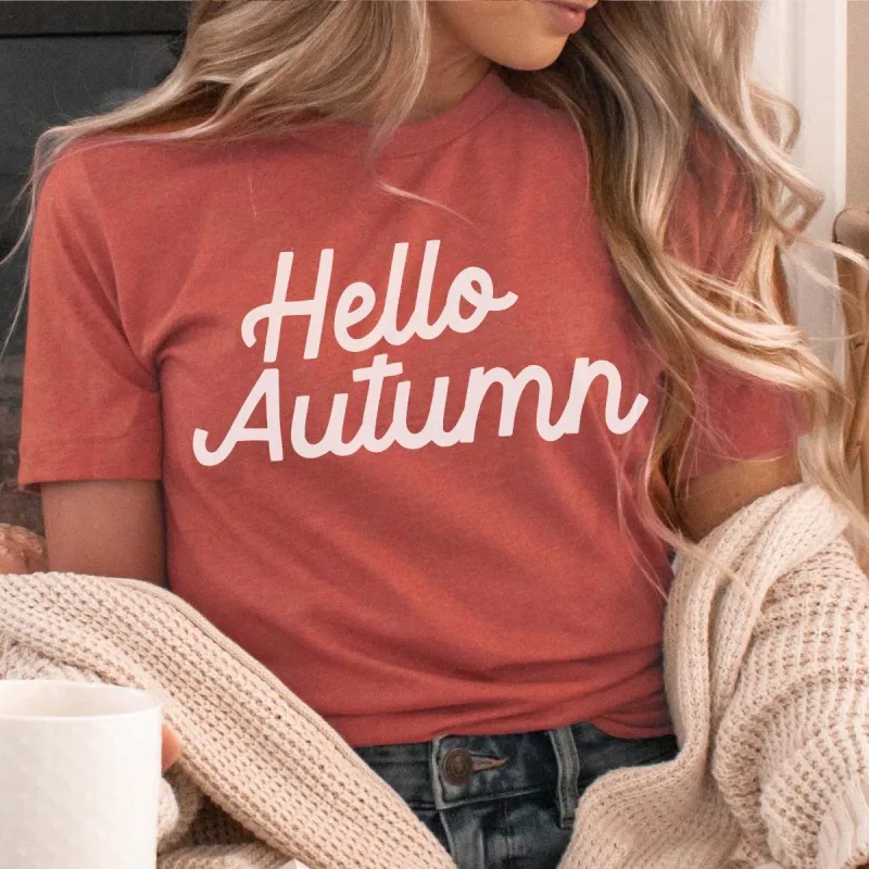 Hello Autumn Bella Graphic Tee sold by Roxie’s Picks