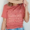 Crisp Mornings Fall List Bella Graphic Tee sold by Roxie’s Picks