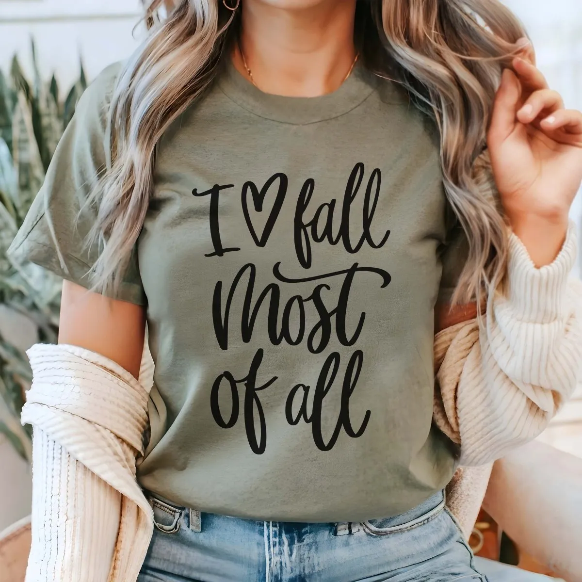 I Love Fall Most Of All Bella Graphic Tee sold by Roxie’s Picks product image thumbnail 2